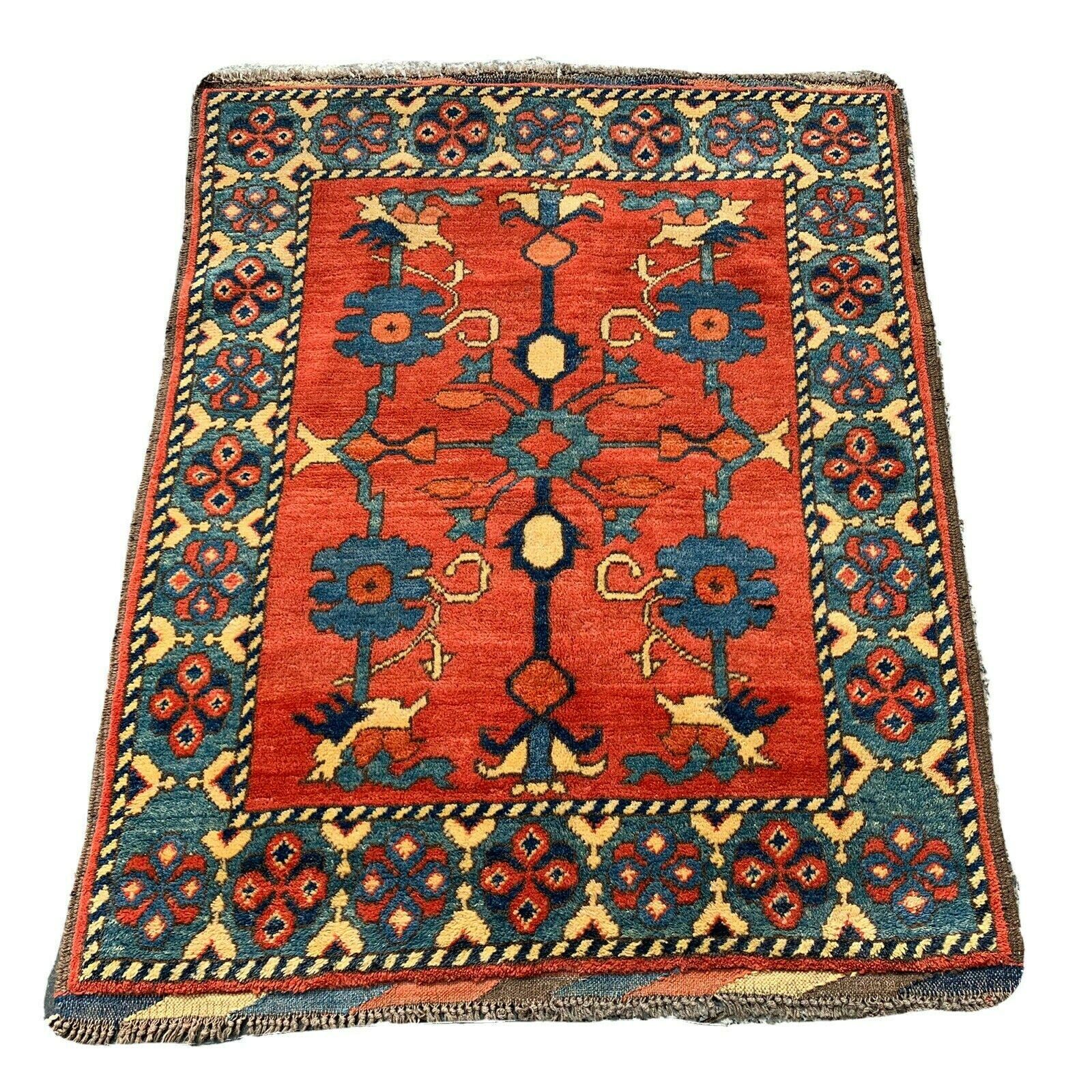 Vintage Afghan Kargai Rug , 110 X 88 Cm photo vintage