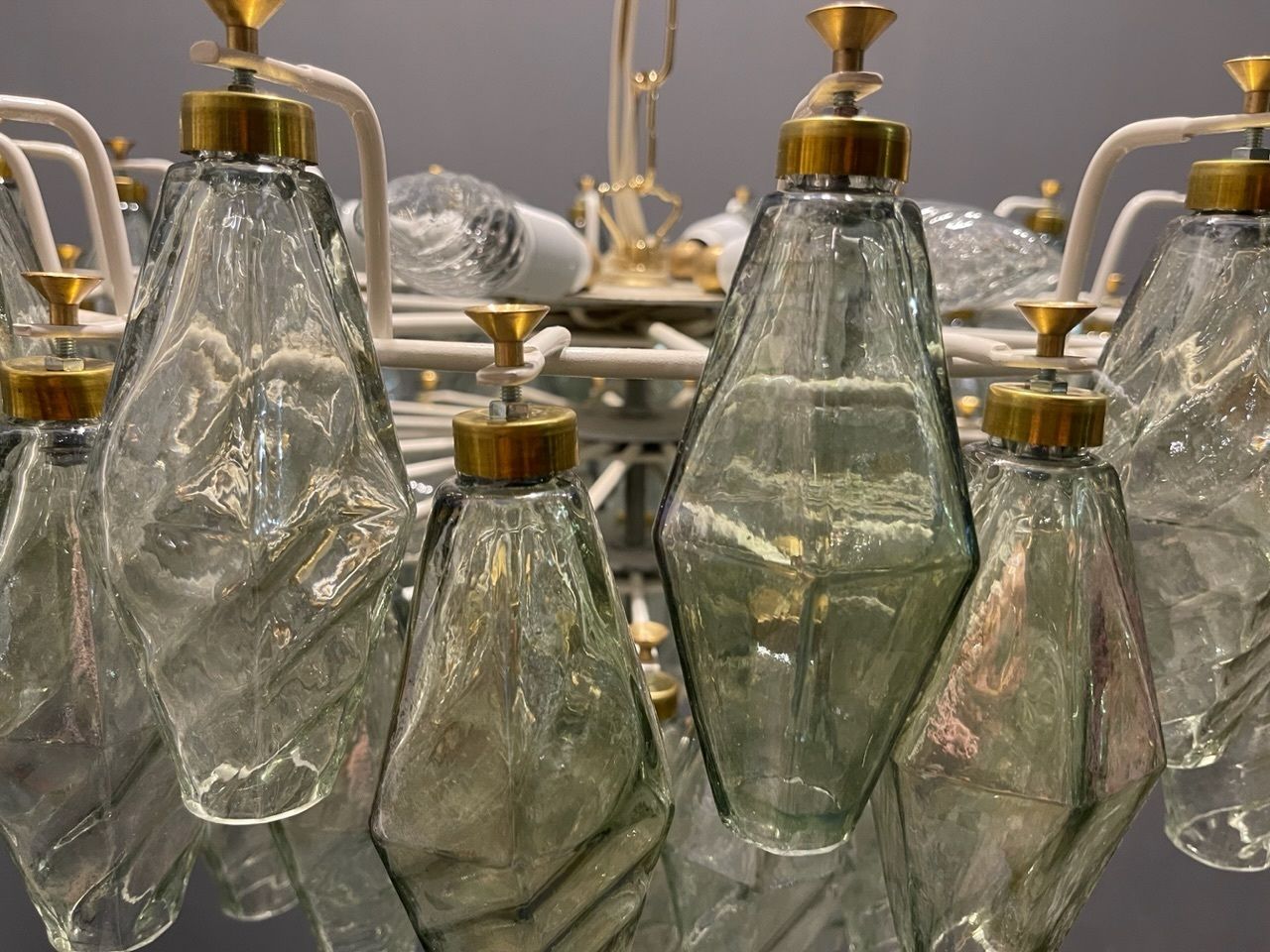 Murano Glass Polygon Chandelier 1980’s photo for sale