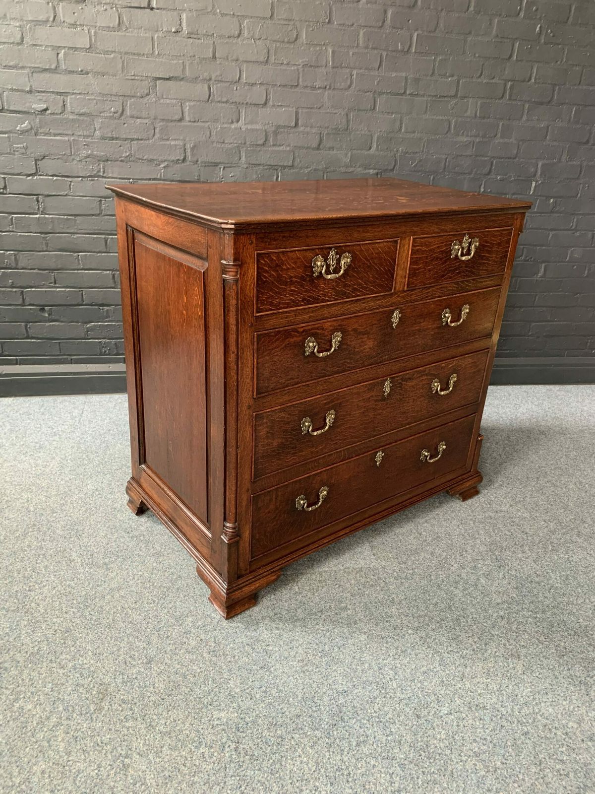 Fine Quality George III Oak Chest Of Drawers photo Furniture