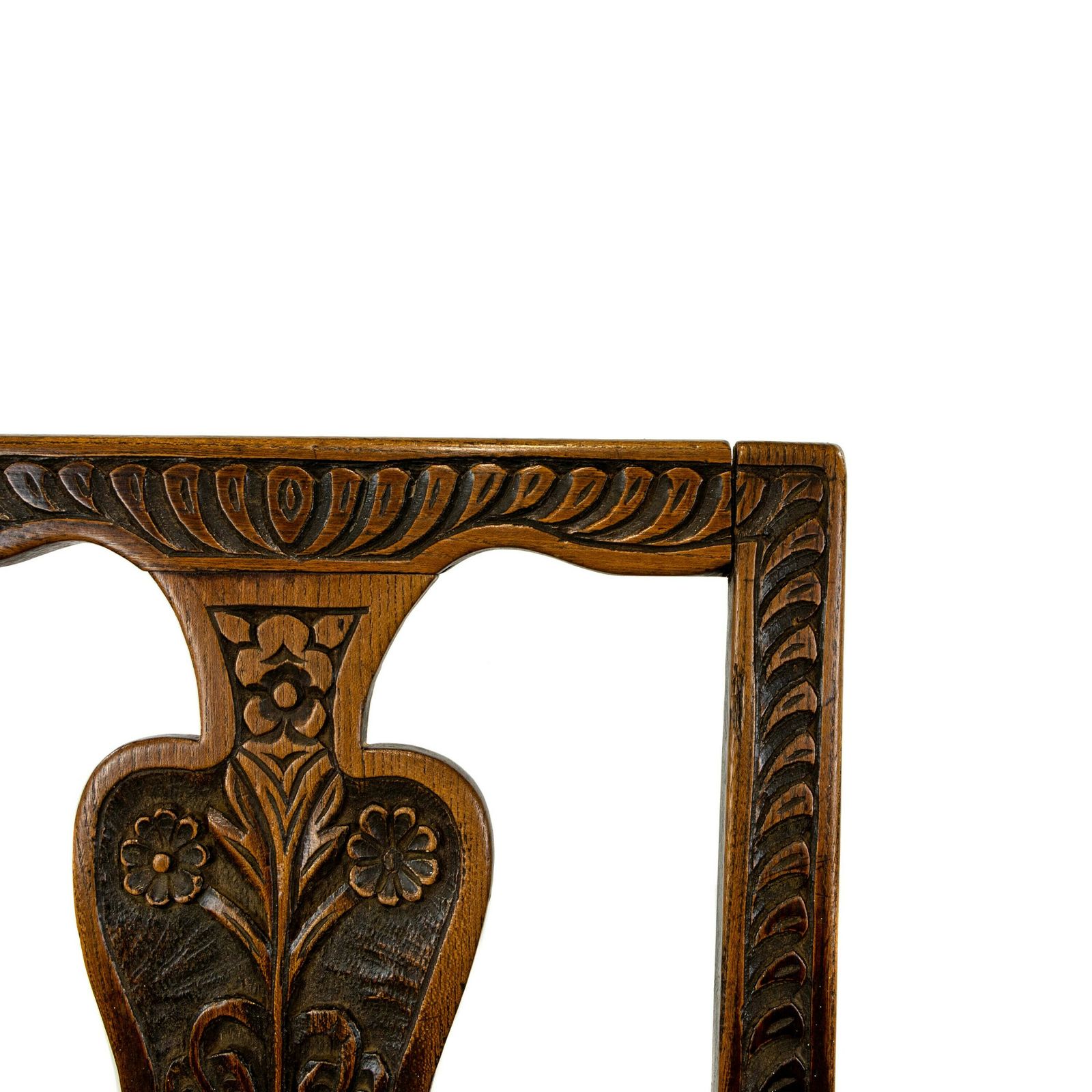 Antique Carved Oak Chair, 1800s photo vintage