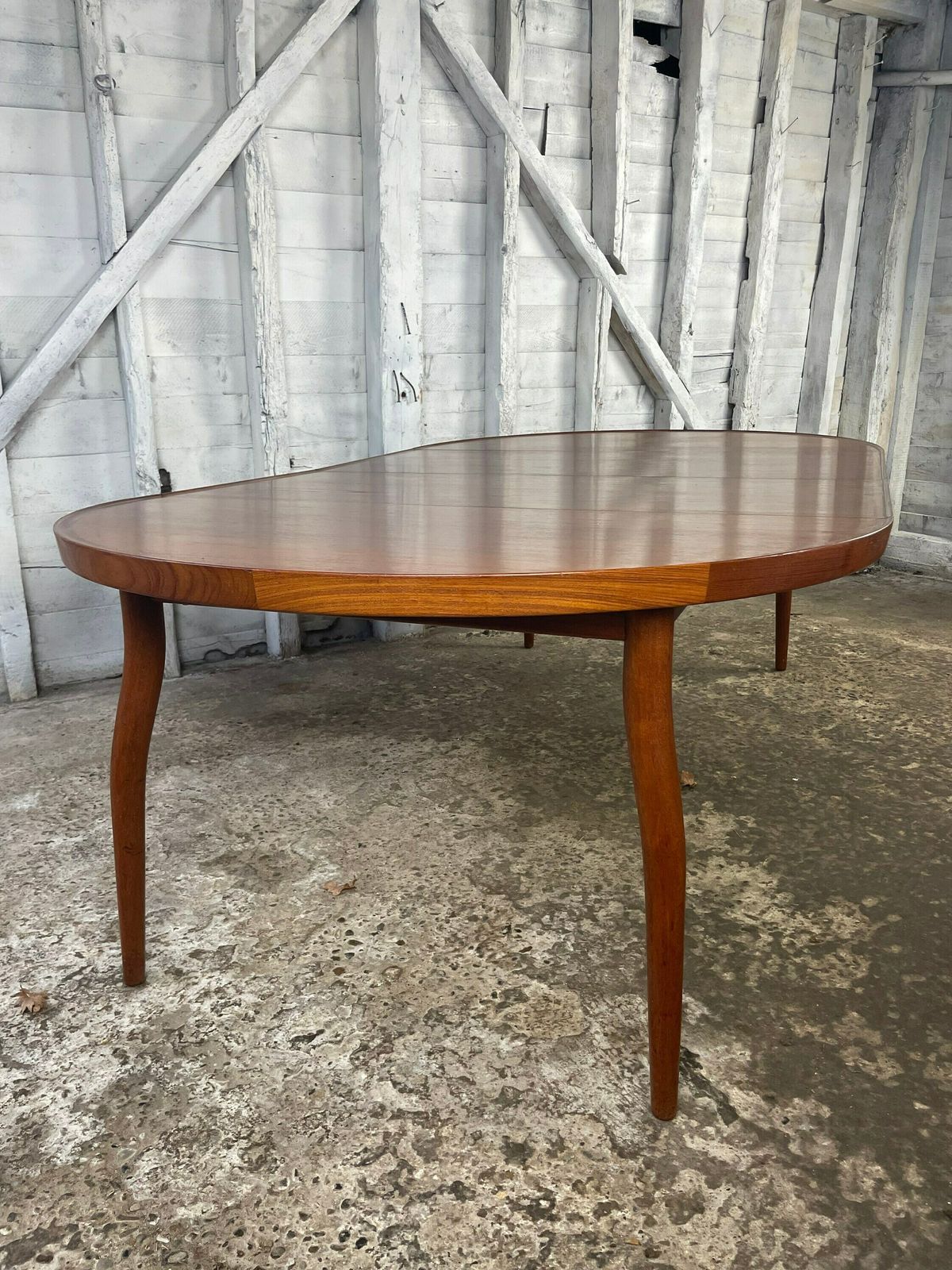 Mid Century Modern Finn Juhl Model Nv 56 Teak Dining Table Produced By Niels Vodder In Denmark, 1950’s photo vinterior