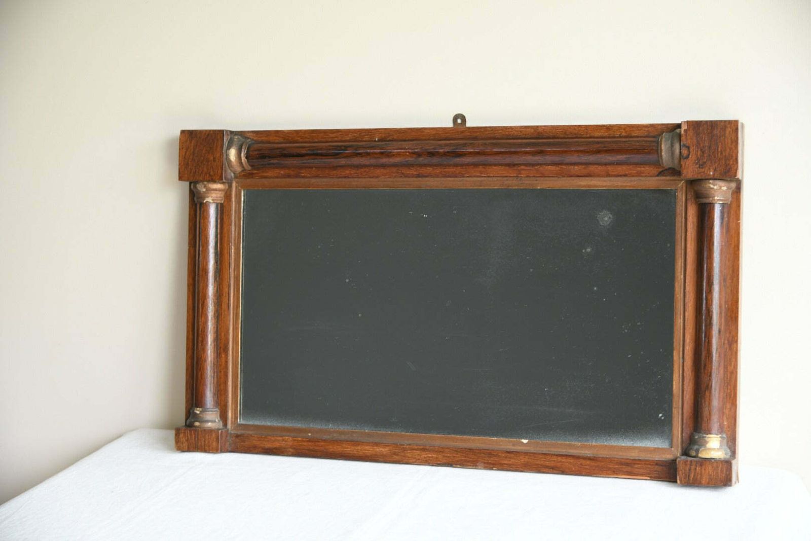 Antique Rosewood Overmantle Mirror photo vintage