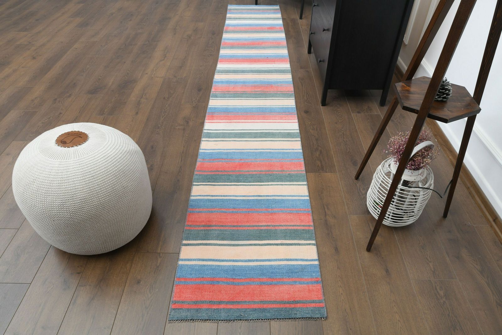 2x12 Pastel Vintage Turkish Oushak Kilim Rug Runner, Handmade Wool Carpet, Kitchen Hallway Rug, One Of A Kind, Boho Decor, Striped Carpet photo buy