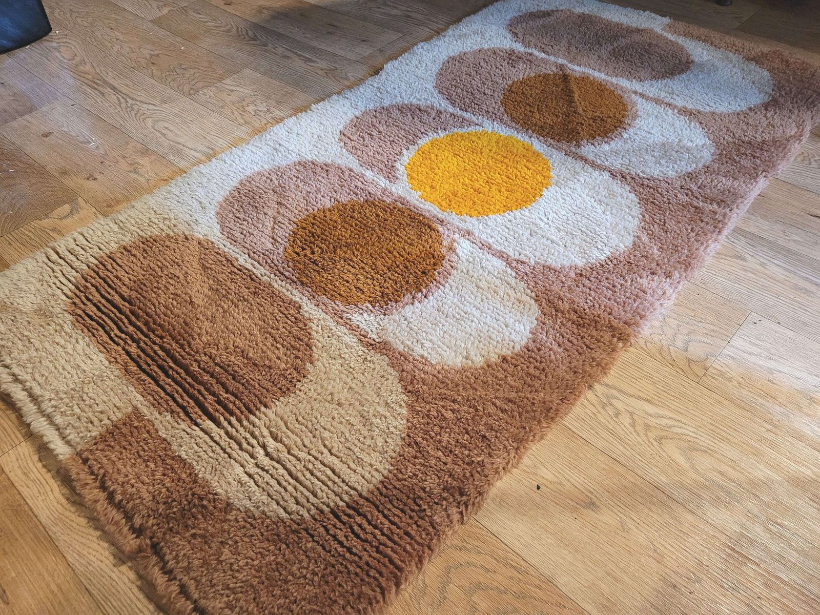 Vintage Mid Century Rug / 1960's Rug / Mid Century Modern Rug / Retro Rug photo Textiles