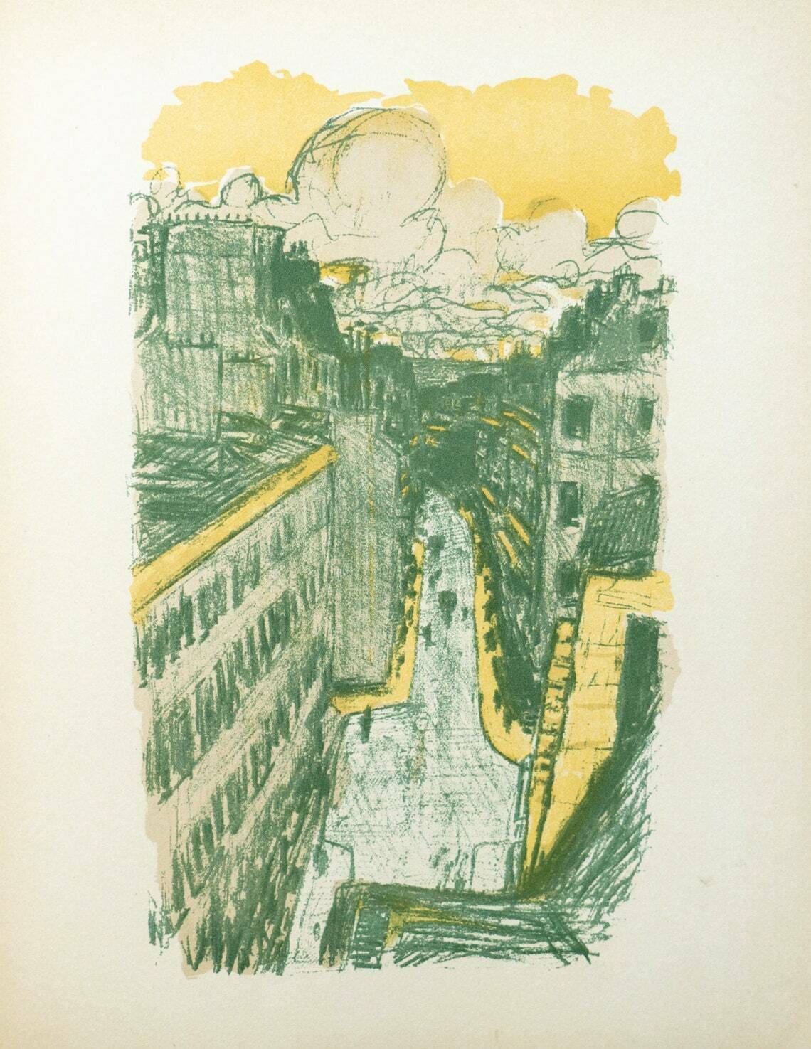 Original Vintage 1890s Pierre Bonnard Poster   Rue Vue Den Haut   1950s Lithograph   Paris photo furniture