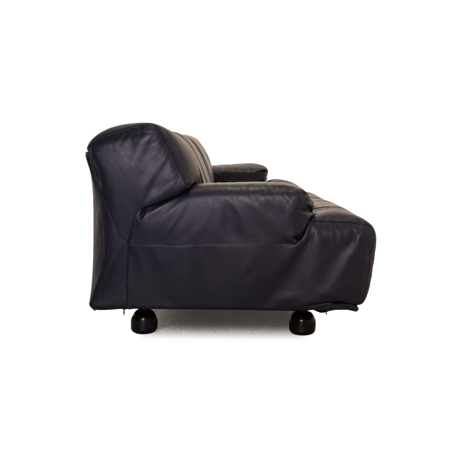 Canapé Cassina Fiandra 3 places en cuir bleu foncé photo buy