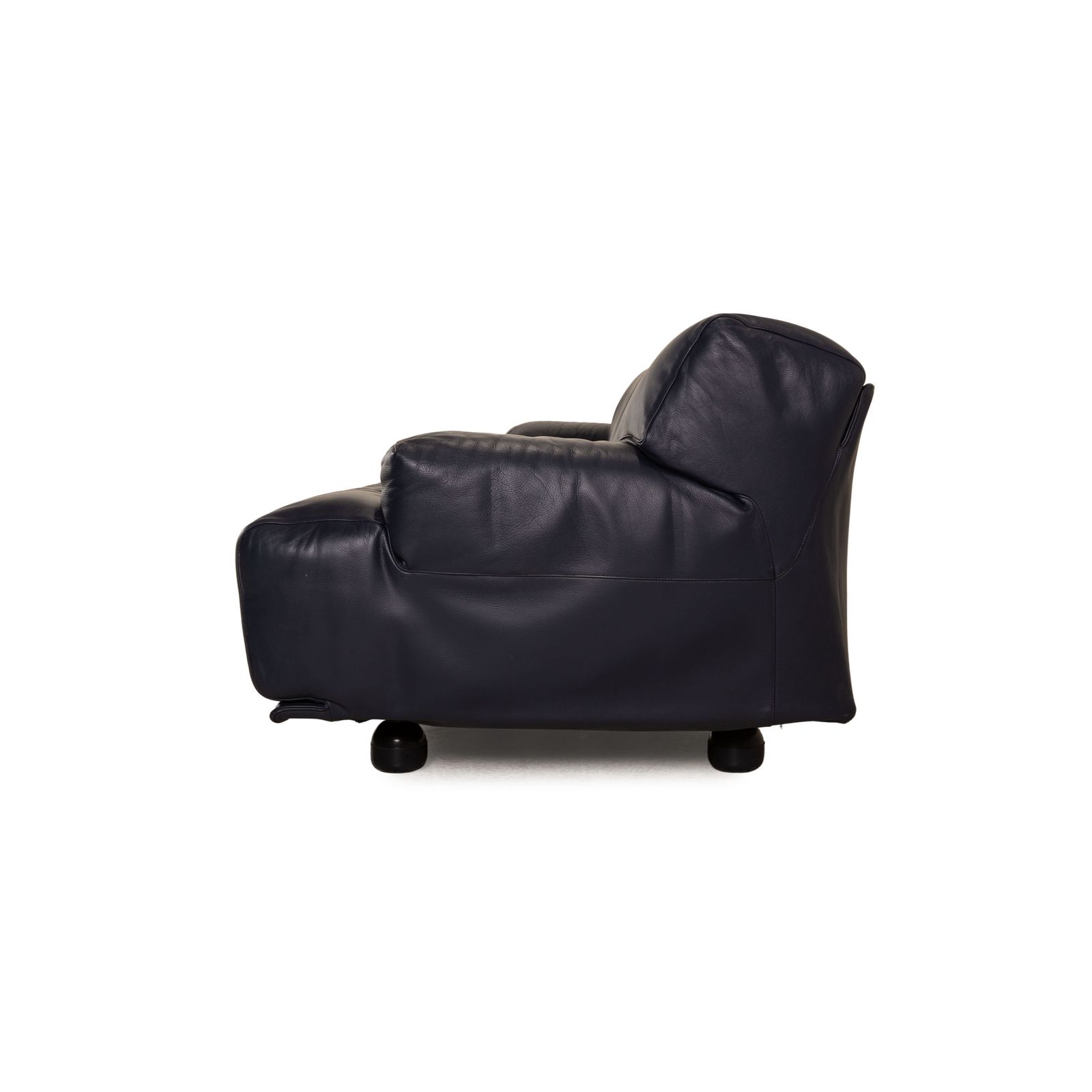 photo furniture Canapé Cassina Fiandra 3 places en cuir bleu foncé