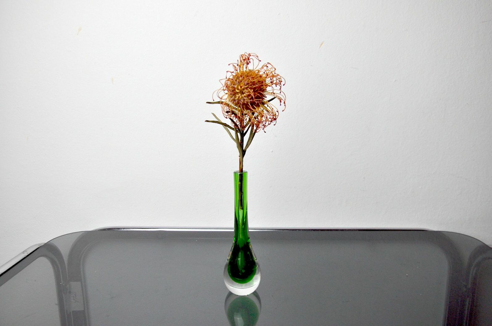 Green Soliflor Sommerso Vase By Seguso, Murano, Italy, 1970 photo for sale