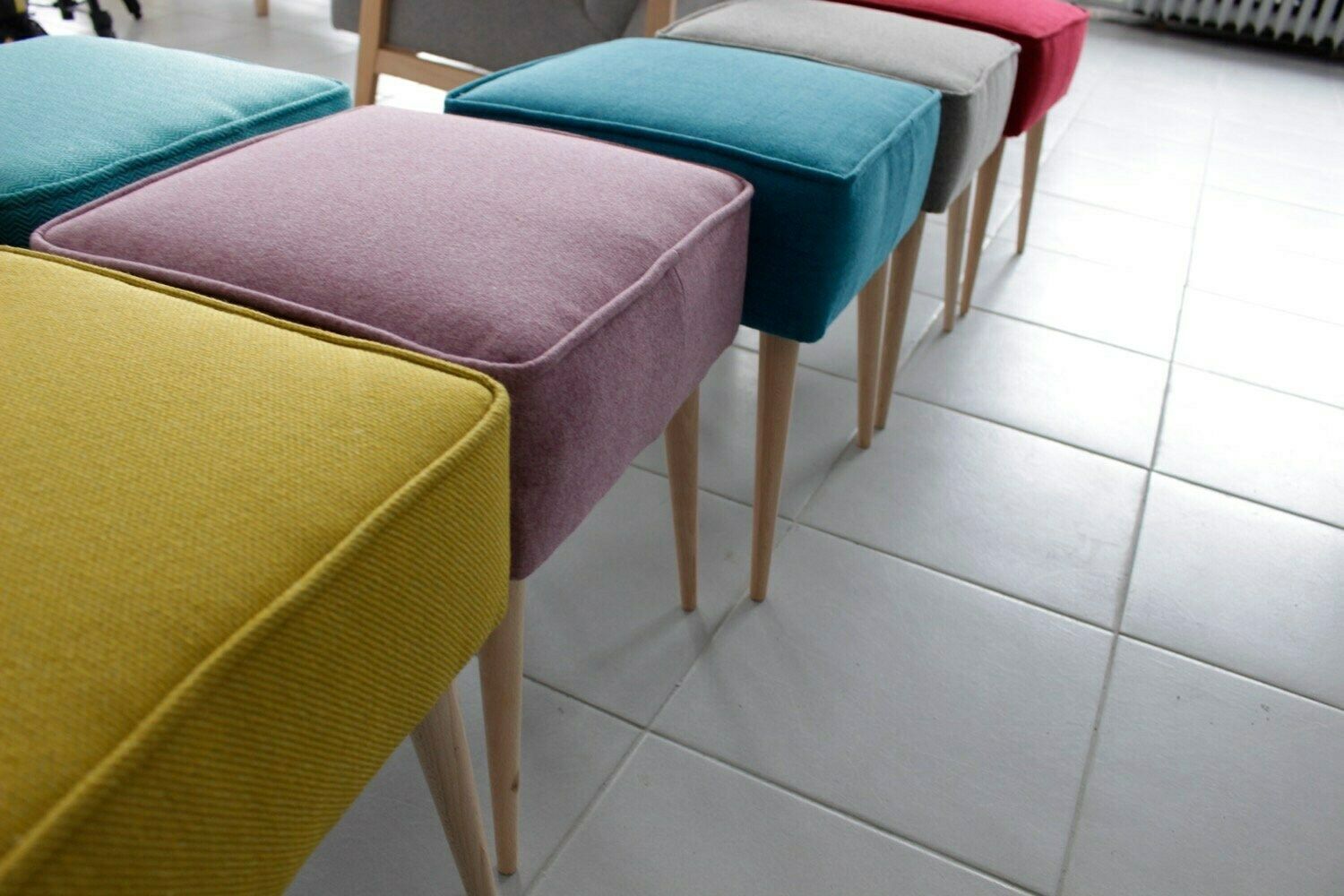 photo for sale Upholstered Stool, Upcycled