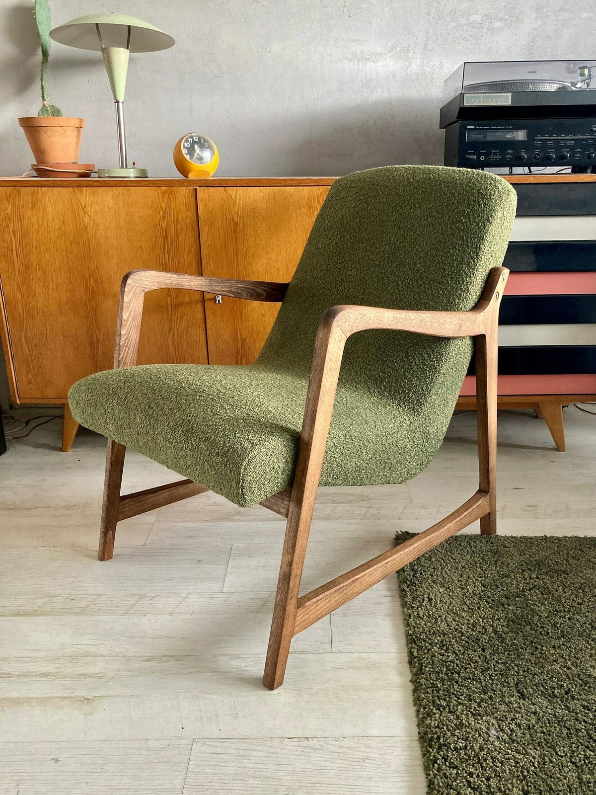 Original Mid Century Polish Chair "Type 364" From Late 50s. Designed By Barbara Fenrych Węcławska photo furniture