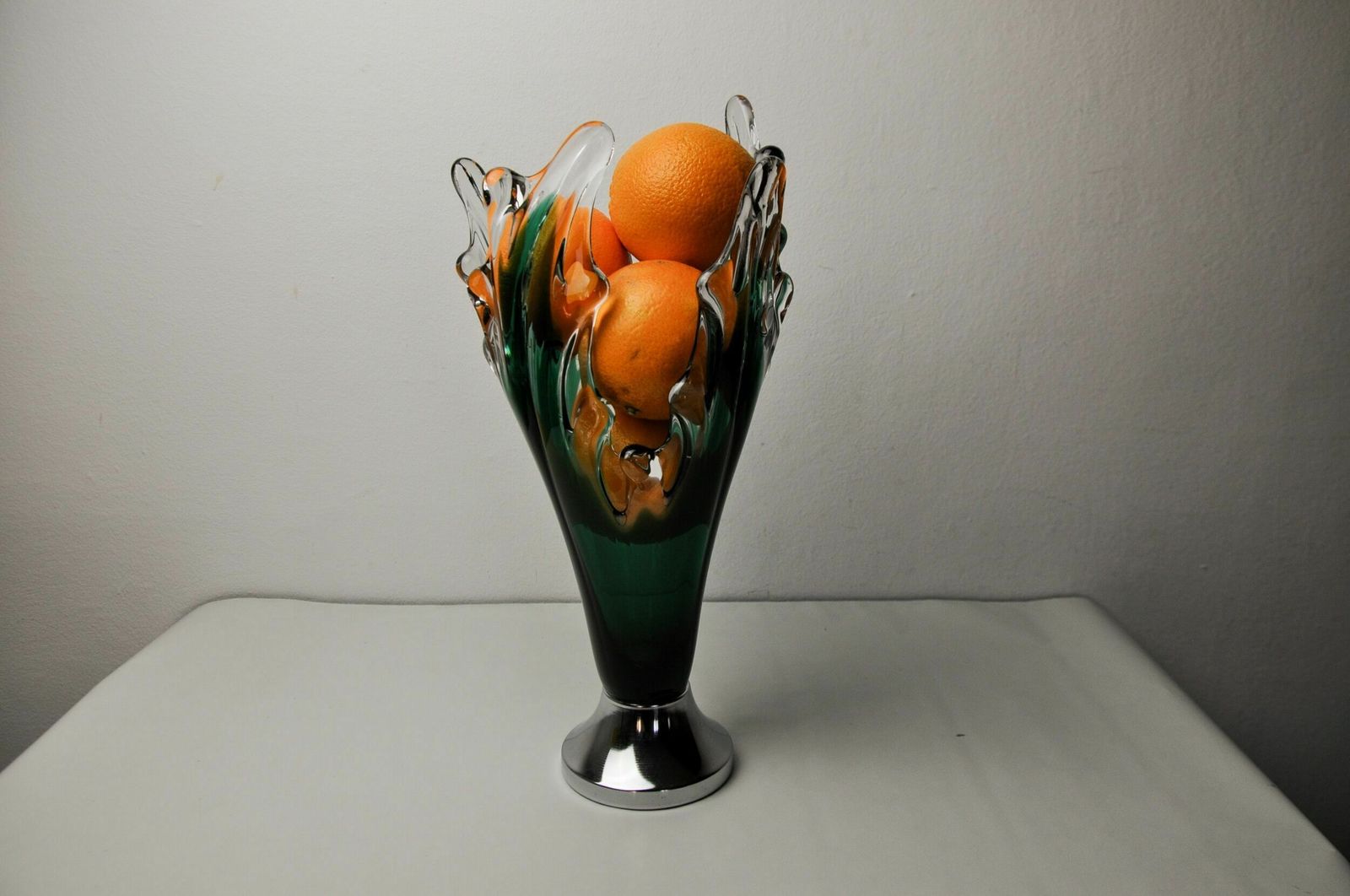 Sommerso Vase By Seguso In Green Murano Glass, Italy, 1970 photo buy