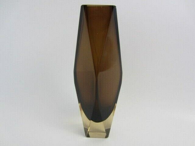 Xxl Space Age V Nason Cinnamon And Gold Sommerso Art Glass Vase Faceted Geometric photo furniture