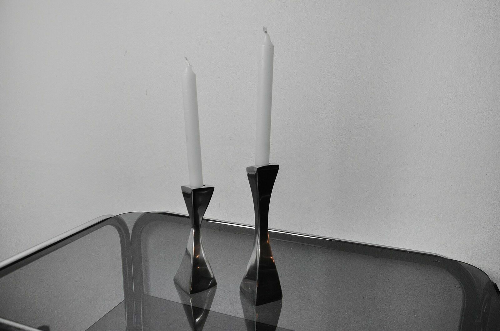 Pair Of Swan Candlesticks By Matthew Hilton, England, 1980 photo Home Decor