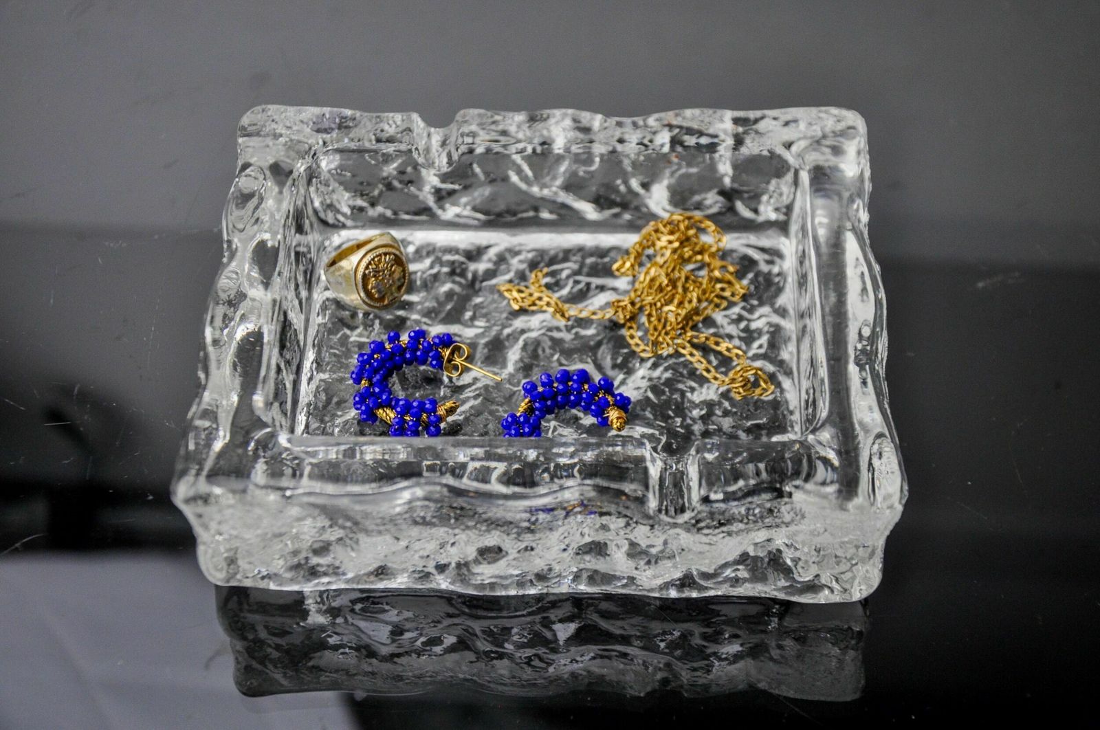 Ice Ashtray By Antonio Imperatore, Murano Glass, Italy, 1970 photo for sale