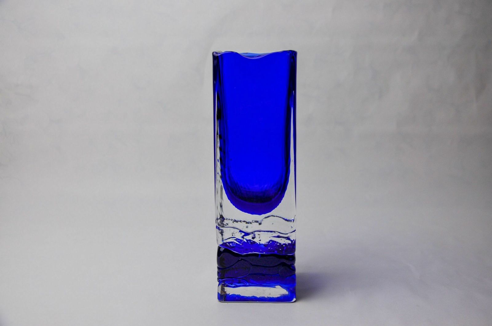 Vase Sommerso By Petr Hora, Blue Glass, Czech Republic, 1970 photo furniture