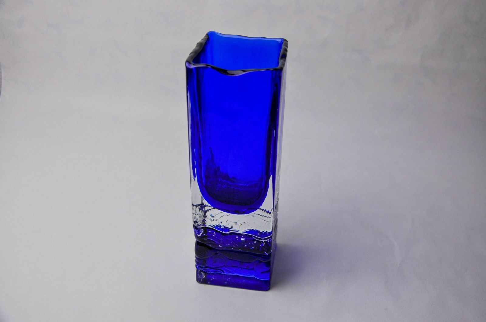 Vase Sommerso By Petr Hora, Blue Glass, Czech Republic, 1970 photo vinterior