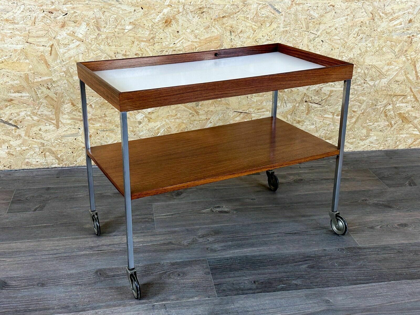1960s 1970s Serving Trolley Walnut Teak Walter Wirz For Wilhelm Renz Design photo furniture
