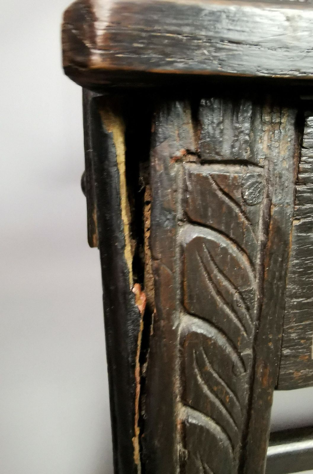 Antique Georgian Elbow Chair, Carved Oak, Gothic Style photo buy