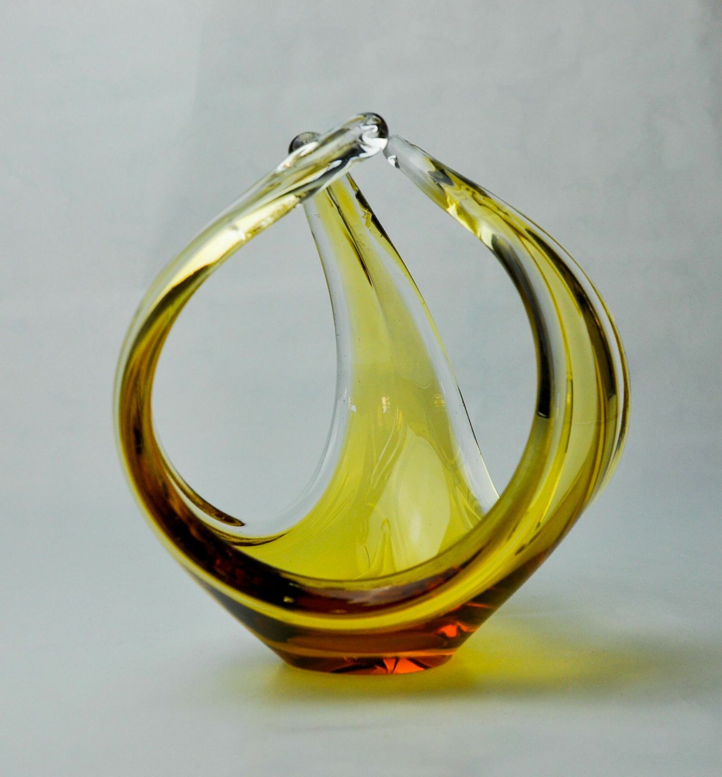 Centerpiece By Seguso In Yellow Murano Glass, Italy, 1970 photo furniture