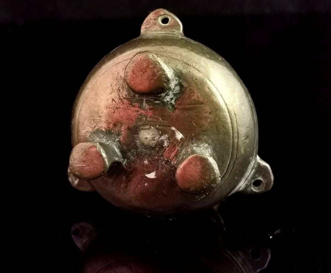 Antique Bronze Pot Belly Stove Ink Pot, Inkwell photo 155.0