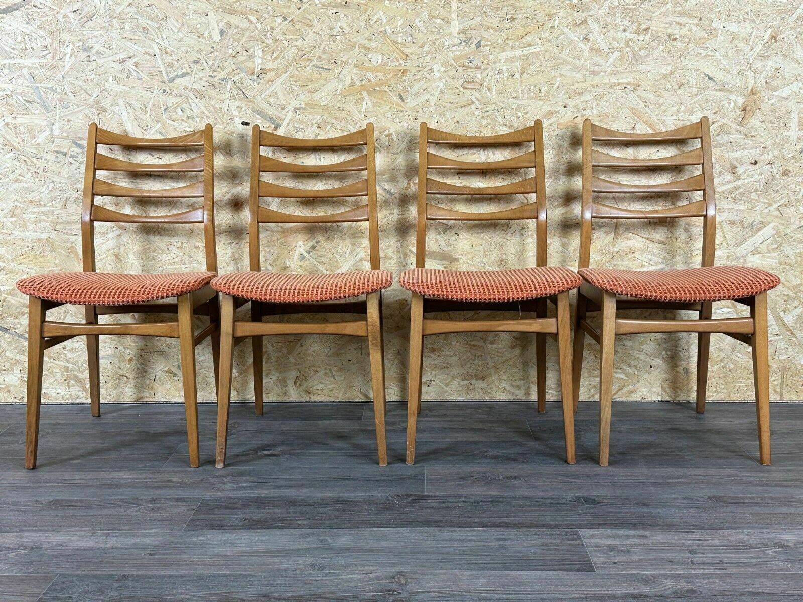 4x 60s 70s Dining Chair Dining Chair Mid Century Danish Modern Design photo furniture