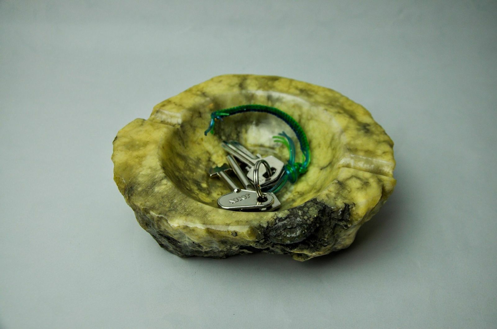 Yellow Alabaster Ashtray By Romano Bianchi, Italy, 1970 photo vintage