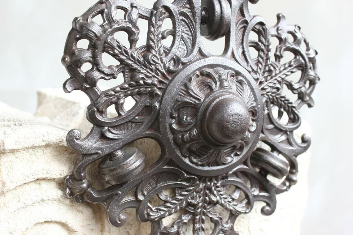 Antique Cast Iron Pendant Pulley System Perfect Spare Part For Oil Lamp Victorian Style Ceiling Light photo 89.0