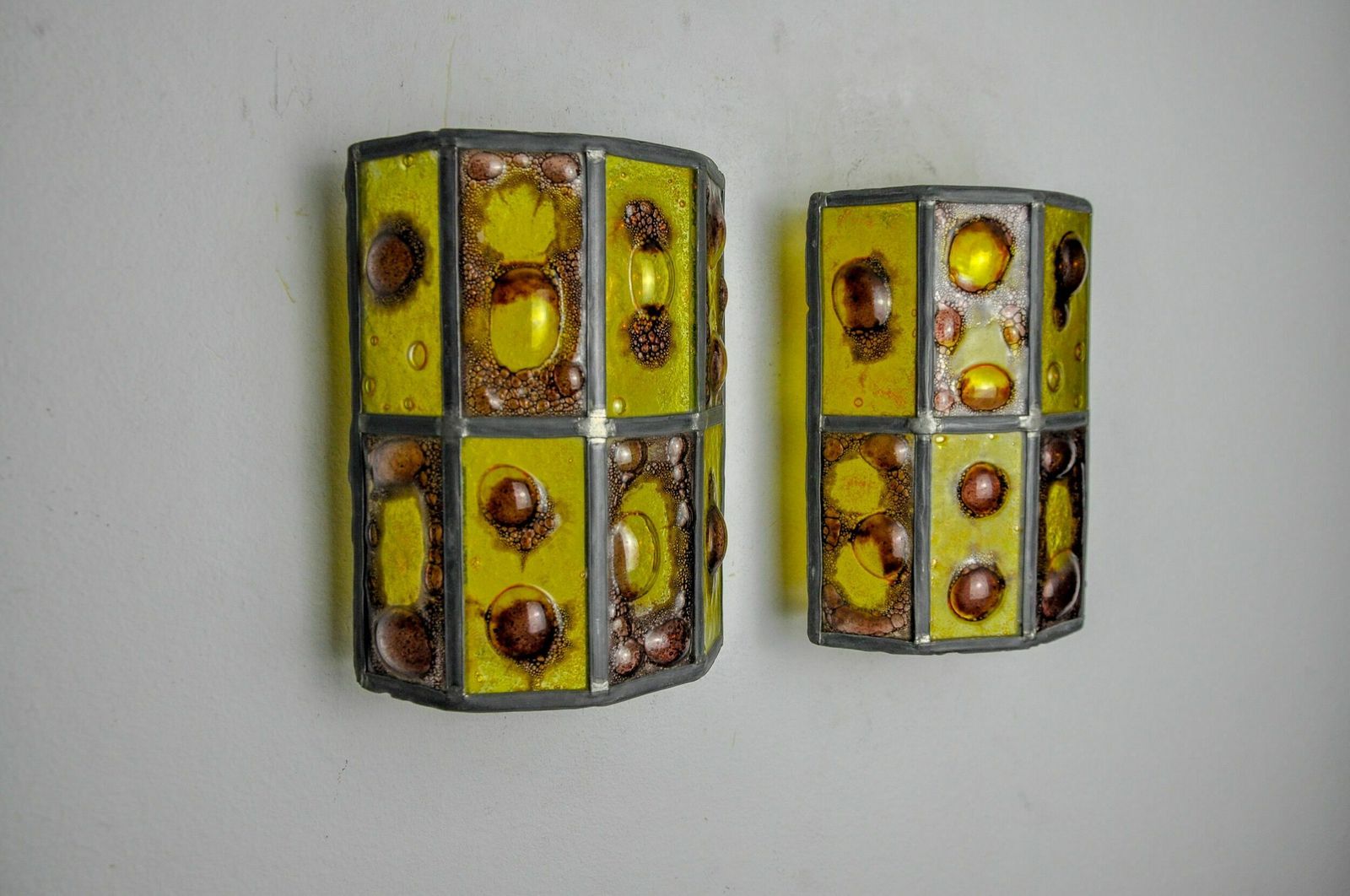 Pair Of Brutalist Sconces By Felipe Derflingher For Feders, Blown Glass, 1960, Mexico photo 2461.0