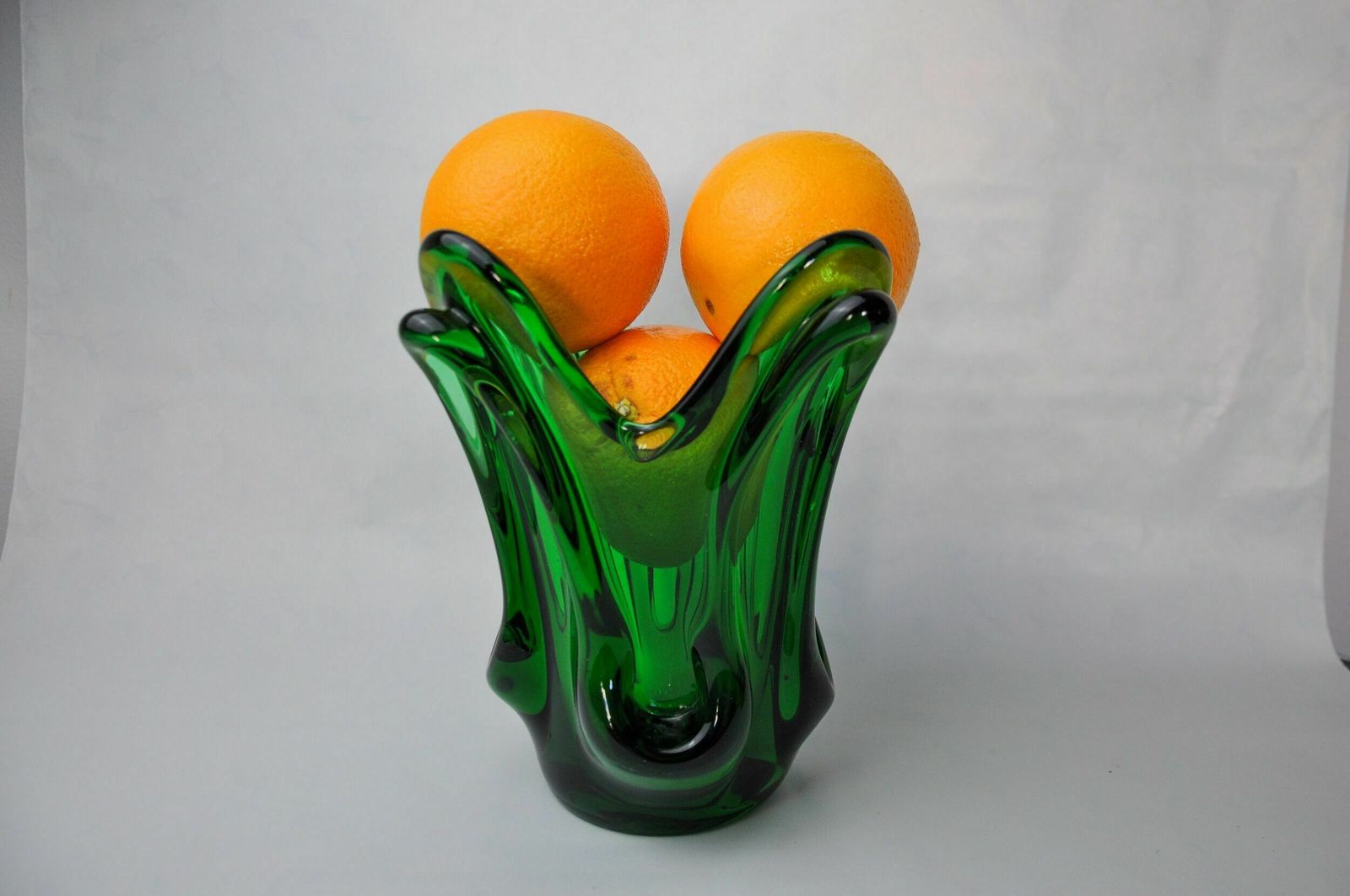 Seguso Vase In Green Murano Glass, Italy, 1960 photo vinterior