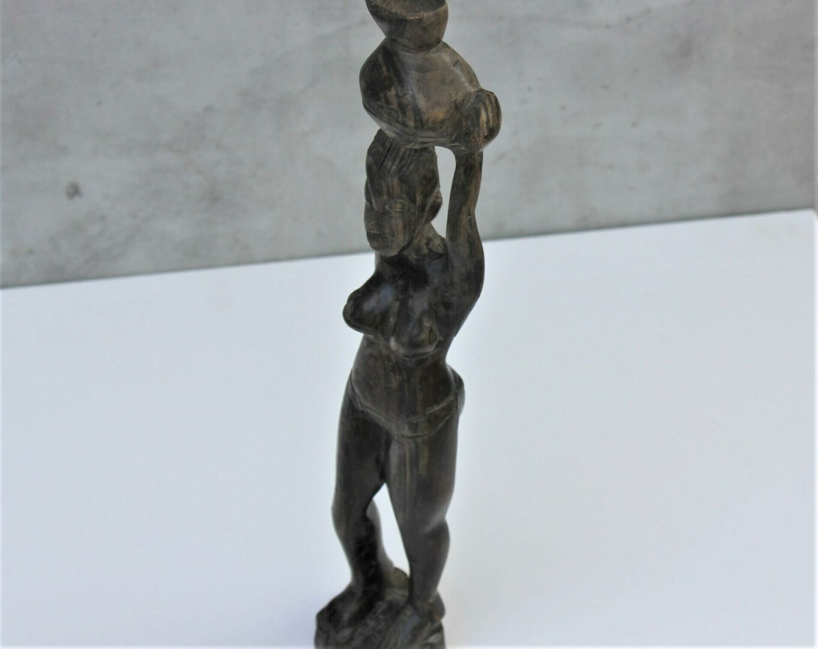 Vintage Tribal African Woman Figurine Wood African Statue Man Cave Figurine Decor Birthday Gift For Man photo buy
