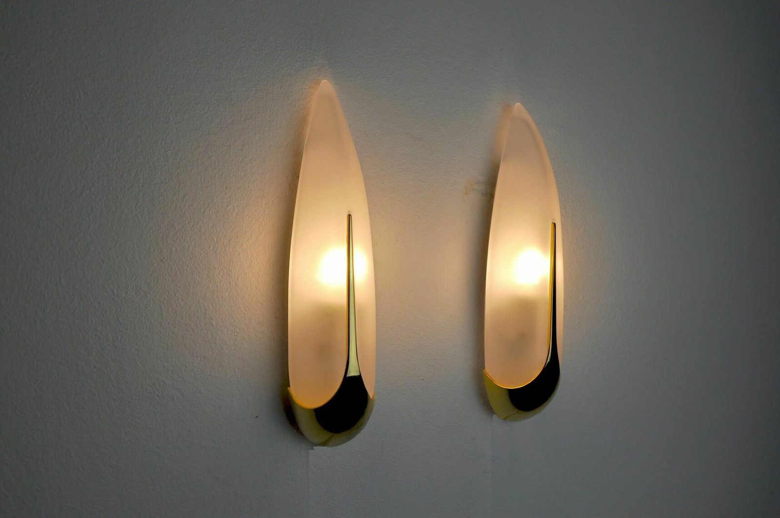 Pair Of "Ears Of Corn" Sconces Idearte Spain 1980 photo buy