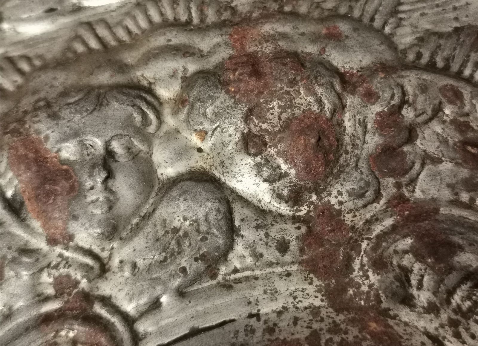 Antique Georgian Coffin Plate, Casket Plaque, Funeral, Winged Cherubs photo 134.0