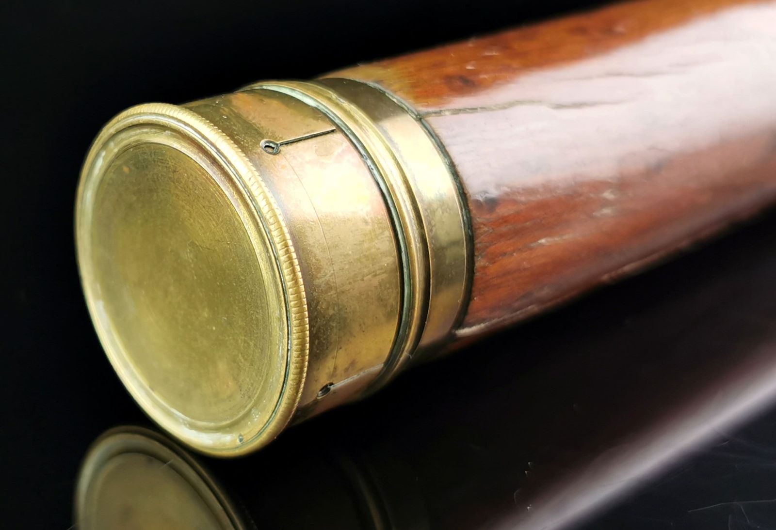 Antique Victorian Telescope, Brass And Mahogany photo Home Decor