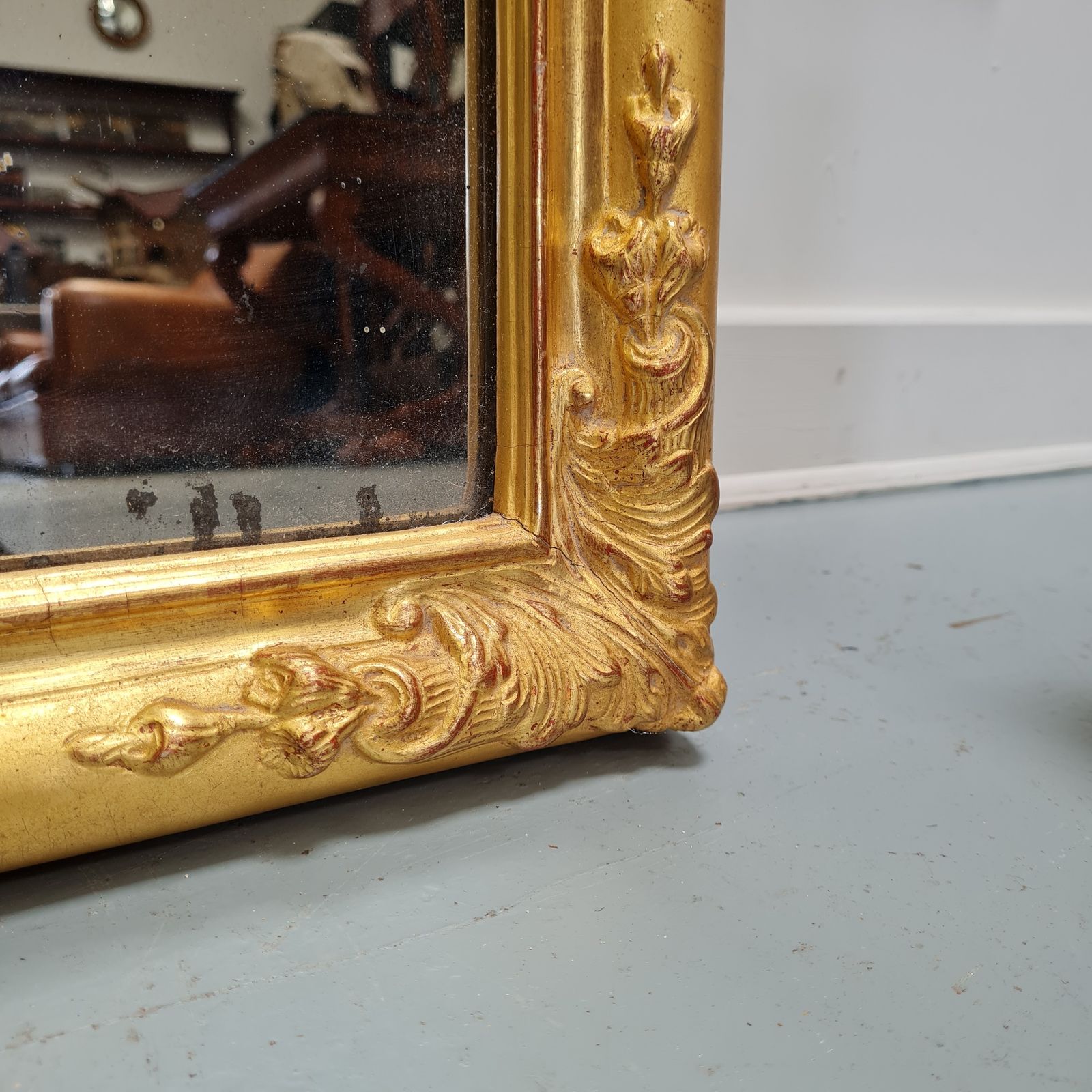 Beautiful French Gilded Antique Mirror C1860 Free Delivery England/Wales photo for sale