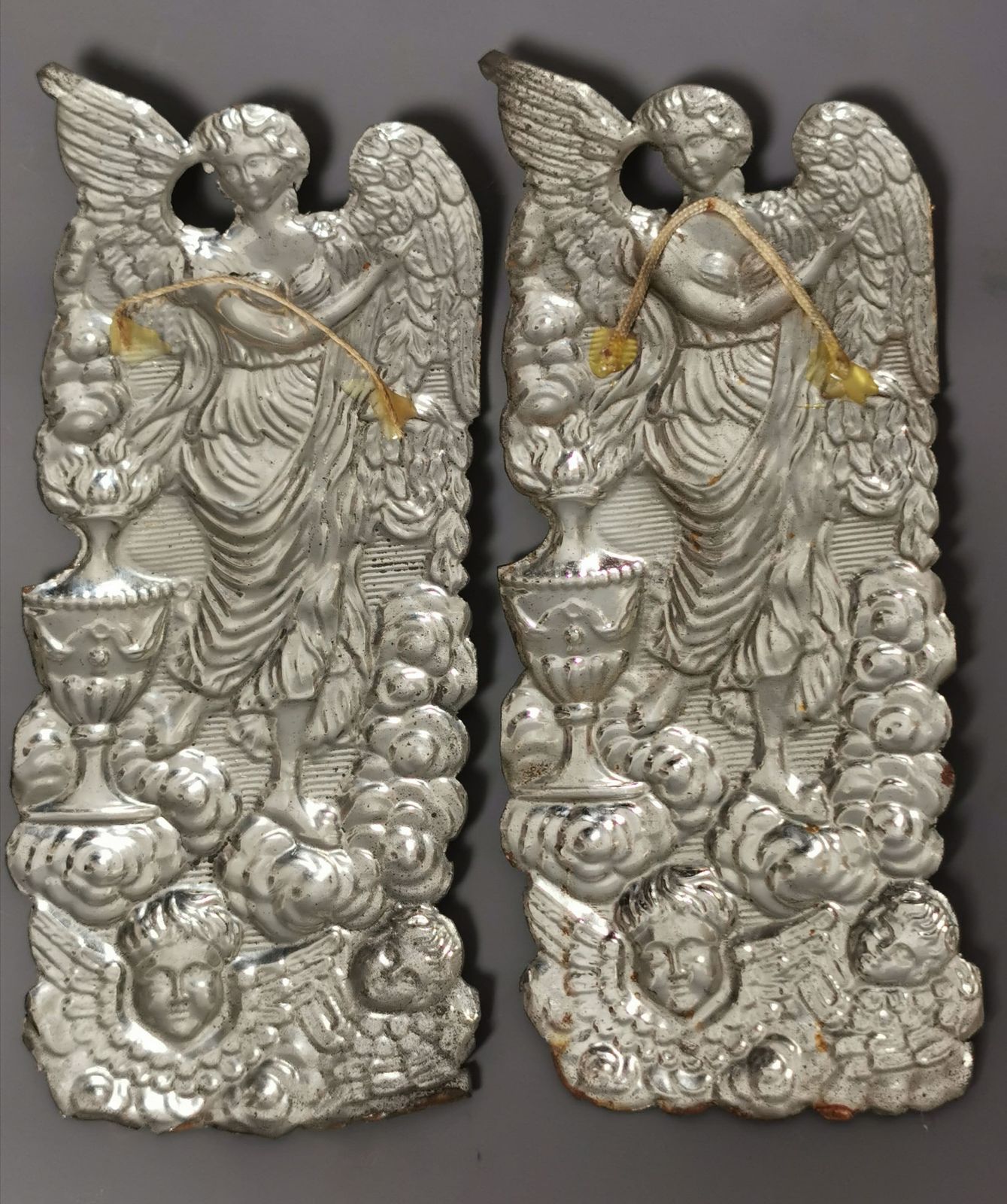 photo furniture Antique Georgian Coffin Plates, Casket Plaques, Funeral, Angels