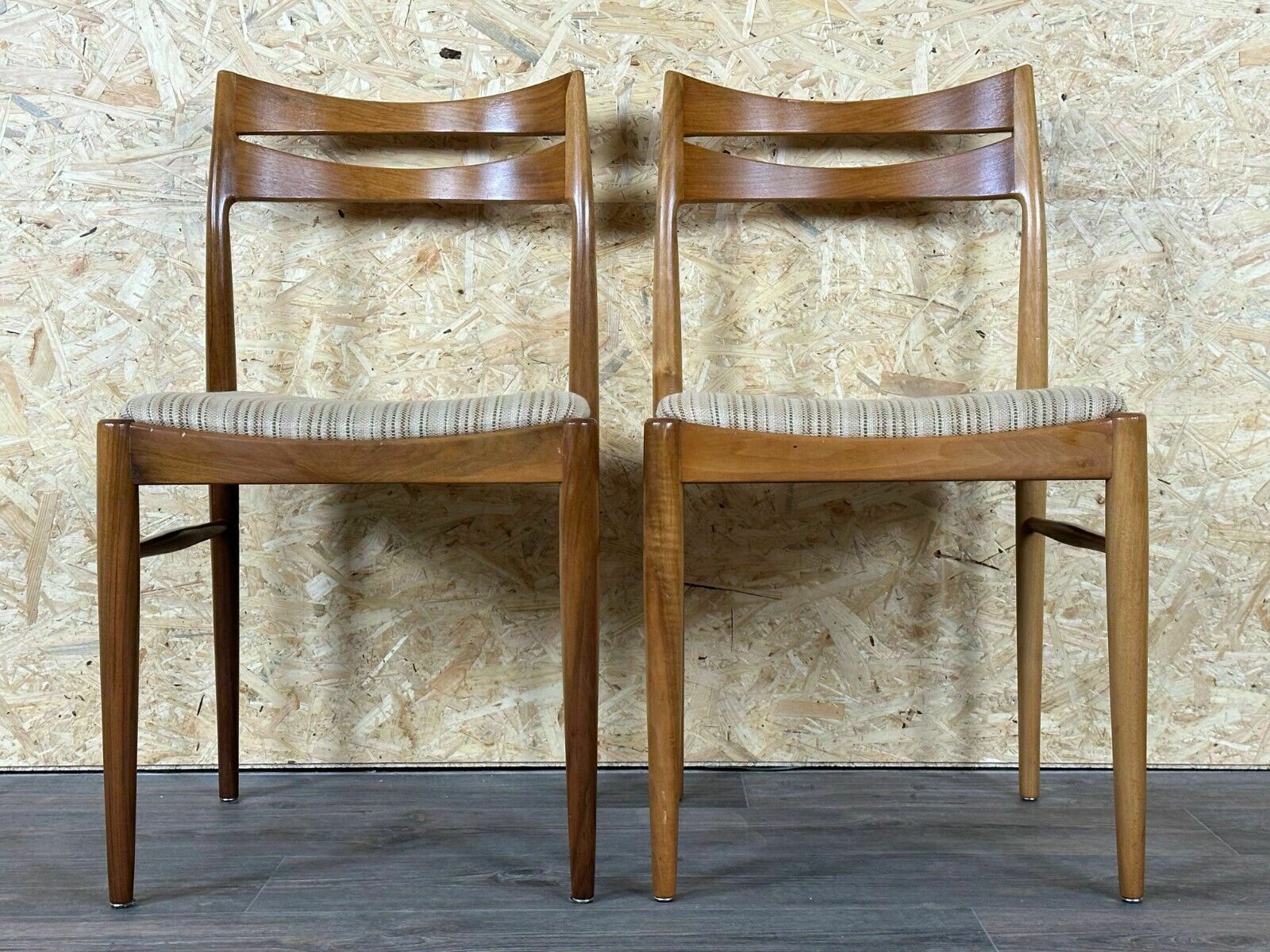 2x 60s 70s Dining Chair Dining Chair Mid Century Danish Modern Design photo for sale