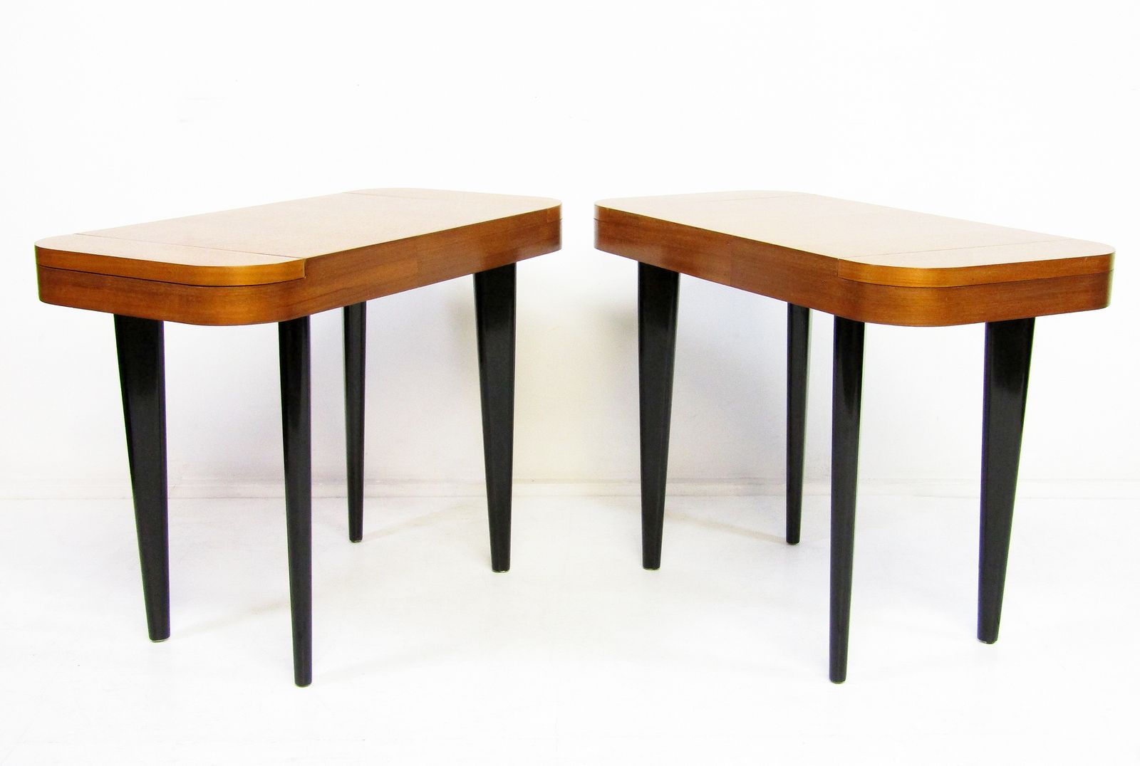photo for sale Two Paldao Line Art Deco End Tables By Gilbert Rohde For Herman Miller, C 1940
