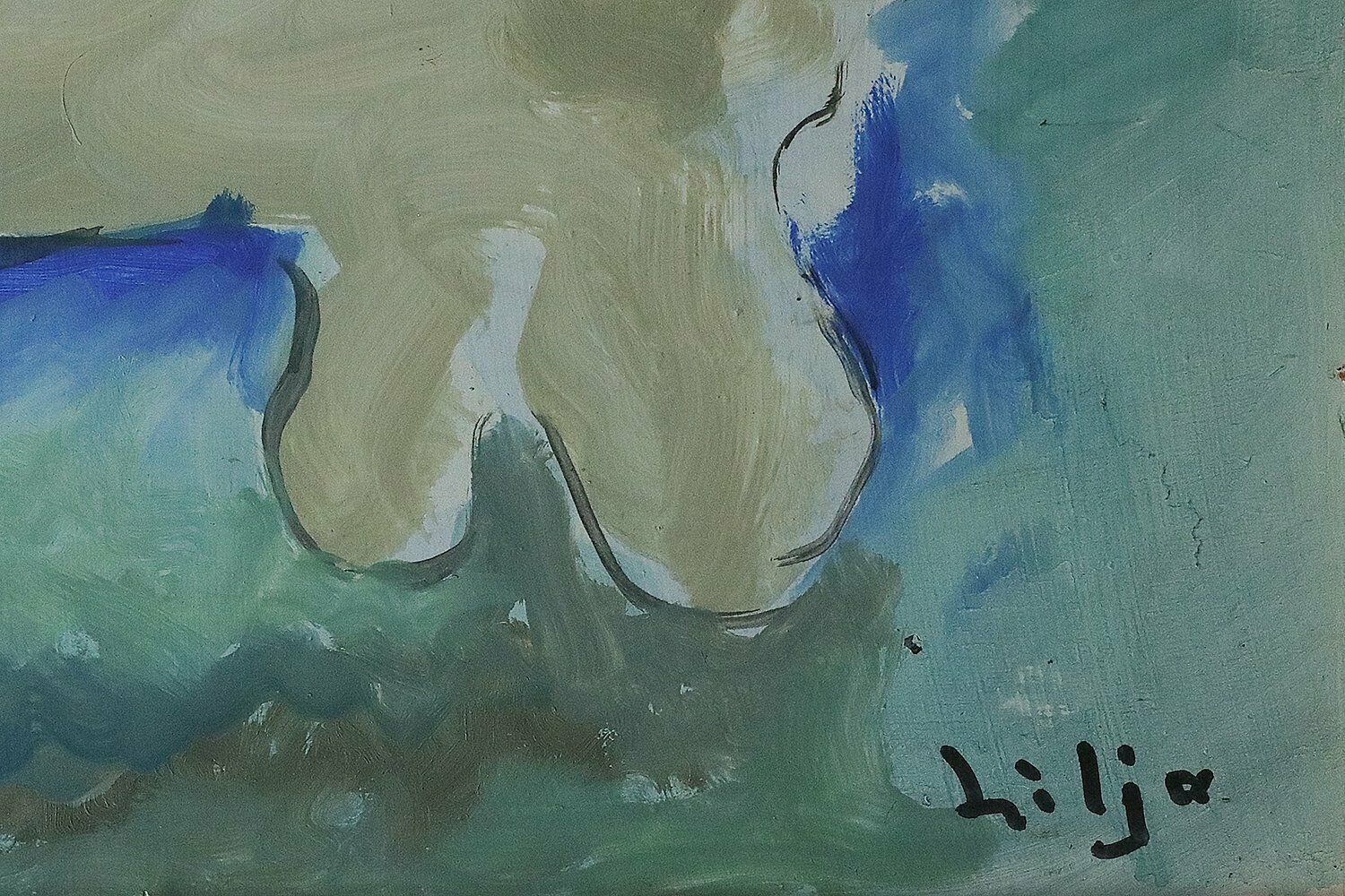 Lennart Lilja, Sagomöte, Oil On Board, Framed photo 302.0