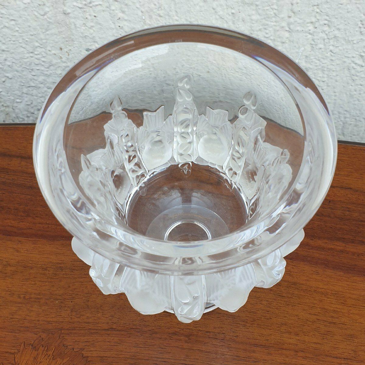 Lalique France, Dampierre Vase, 20th Century photo vintage
