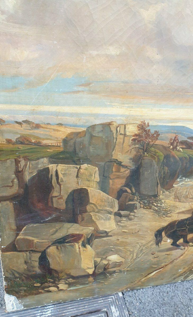 The Storm, Oil On Canvas, Xixth Century photo furniture