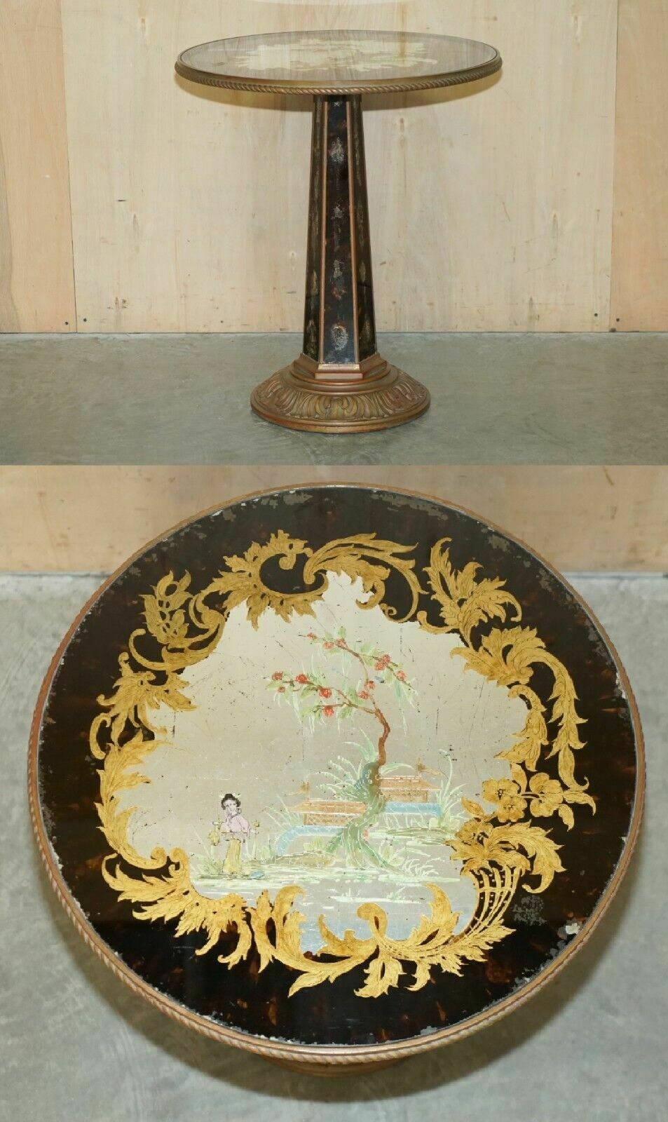 Antique Circa 1920 Chinese Chinoiserie Hand Painted Occasional Centre Table