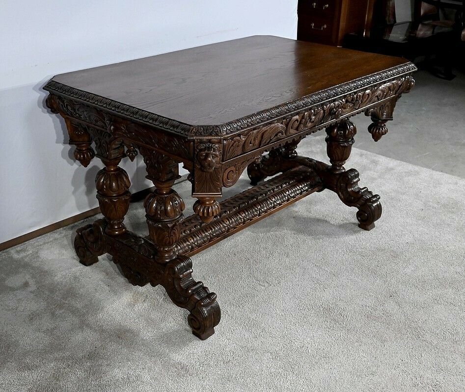 Desk In The Gothic Renaissance Style, Late 19th Century photo Furniture