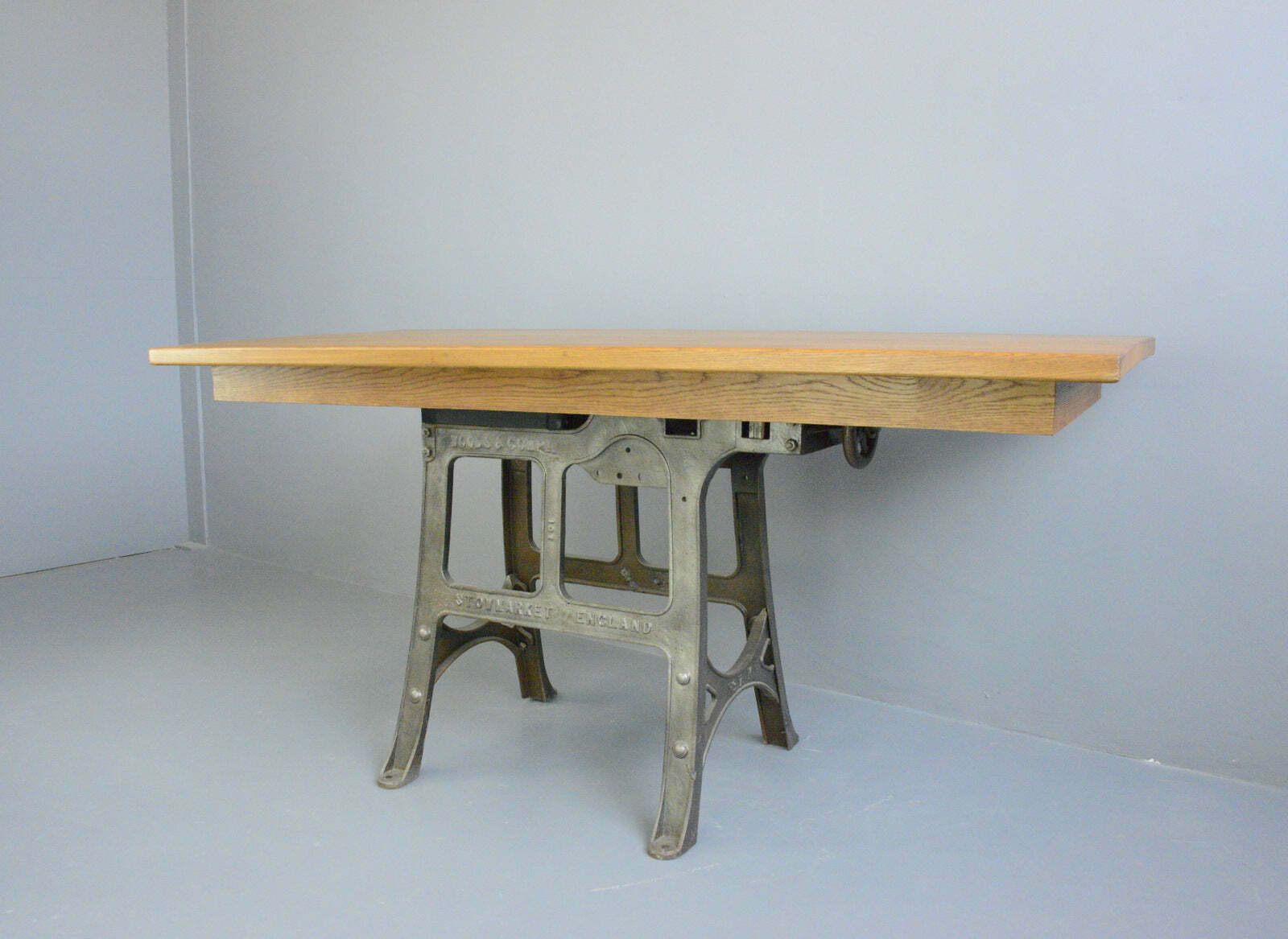 Large Industrial Table By Woods & Co Circa 1910 photo buy