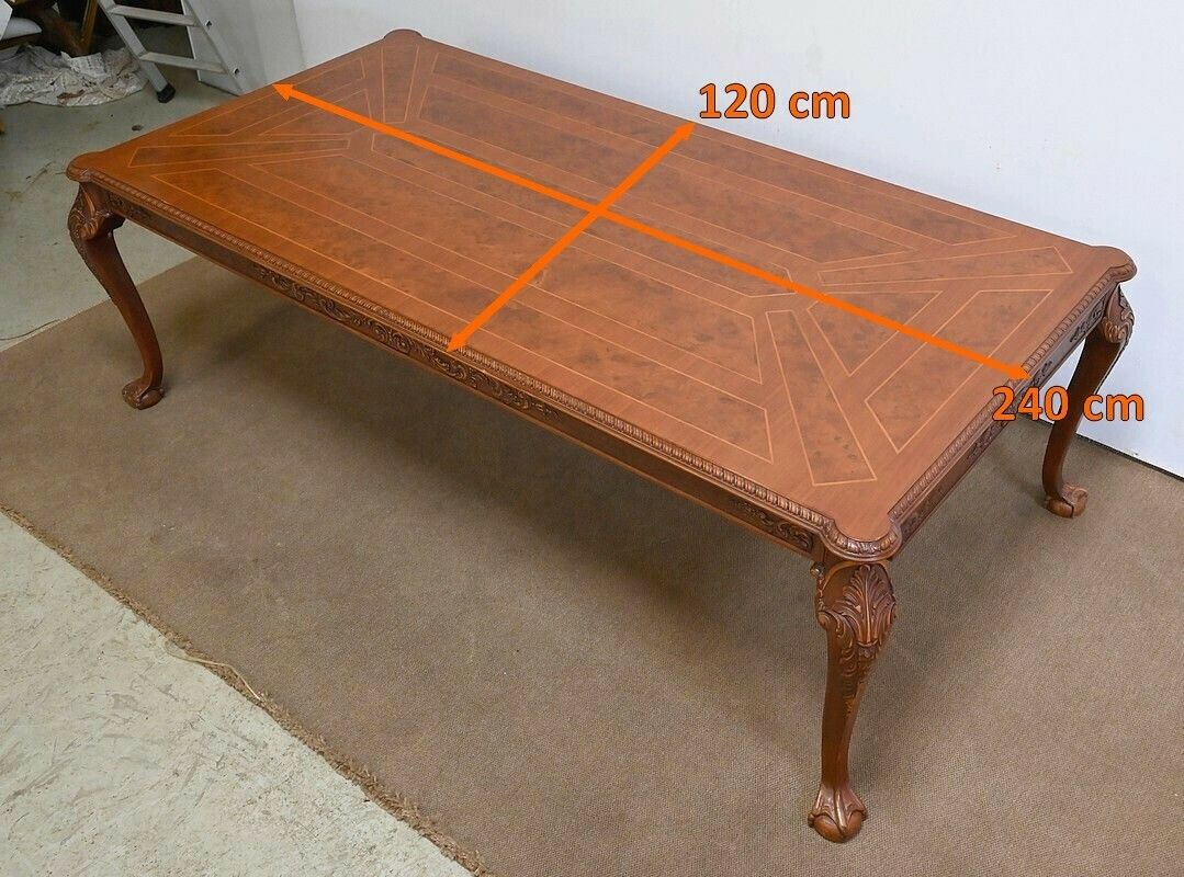 photo vintage Important Rectangular Table, Chippendale Style, England   Mid 20th Century
