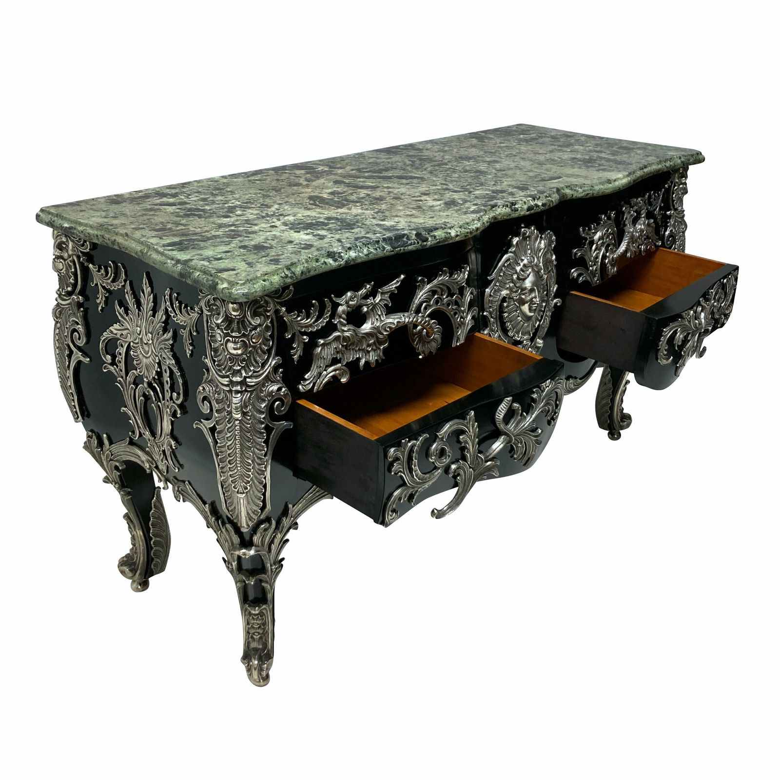 A Monumental Silver Mounted Commode A Vantaux After Gaudreaux photo vintage