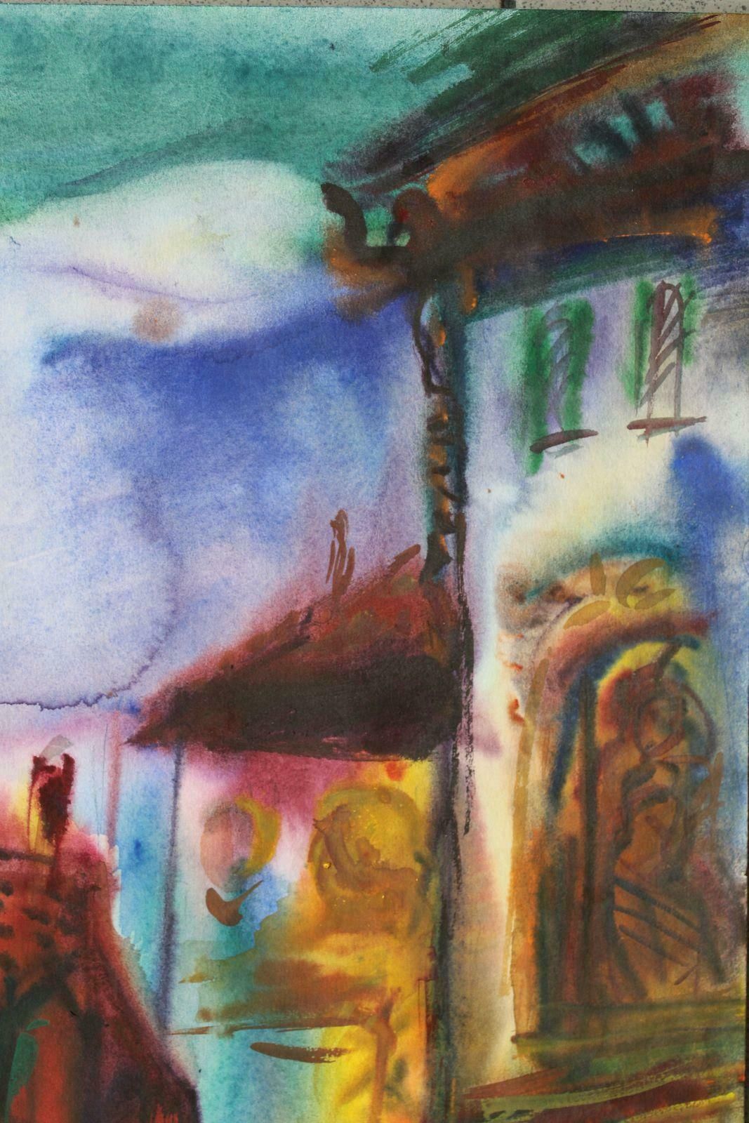 Malda Muizule Old City. 1965. Paper, Watercolour, photo for sale