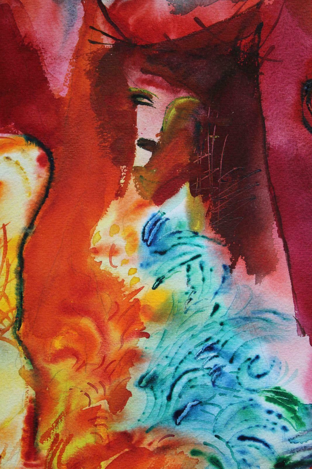 Malda Muizule Bacchantes. Paper, Watercolour  1975 photo 422.0