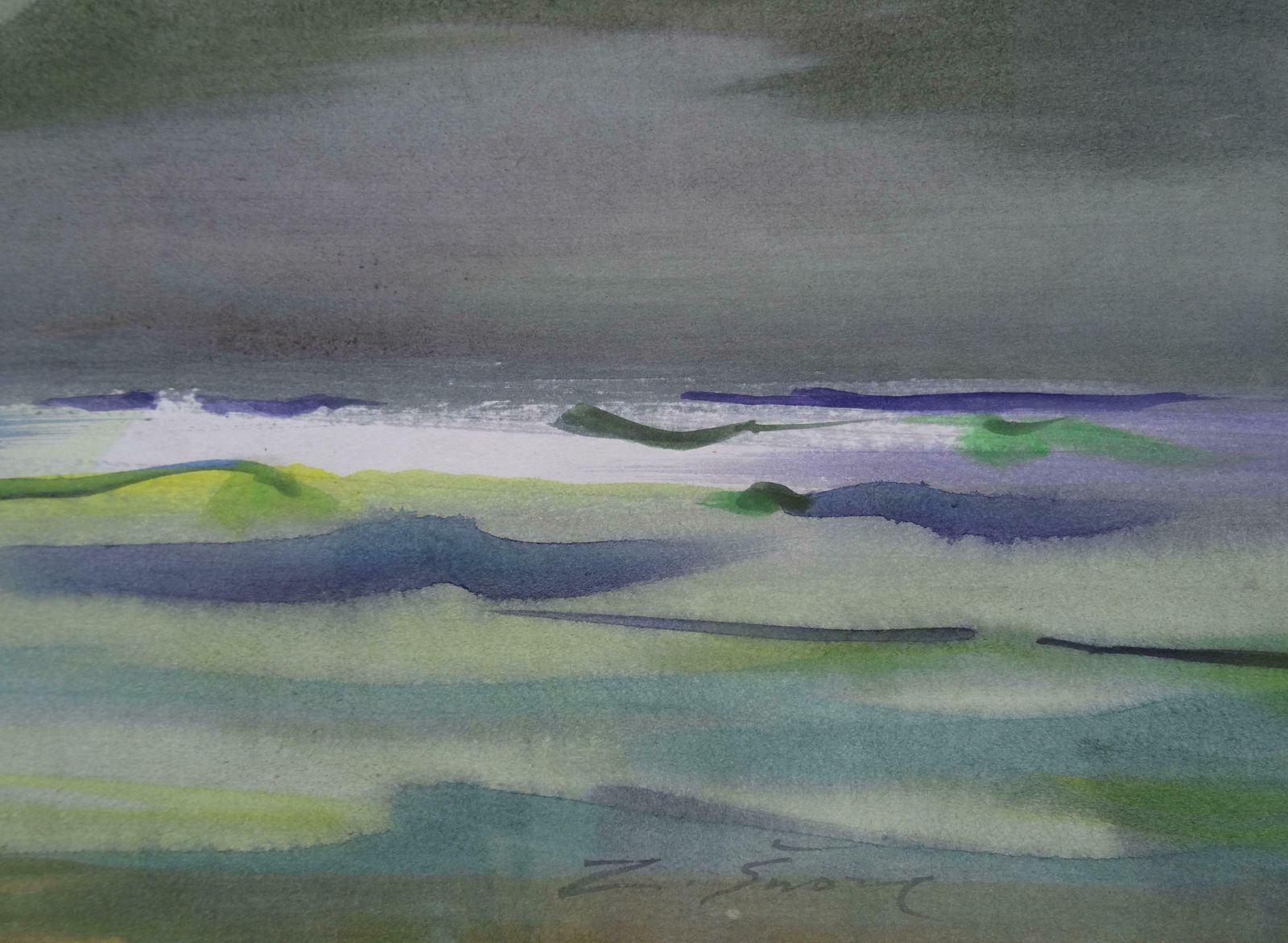 Zigmunds Snore At The Sea. 2020, Watercolour, Paper photo furniture