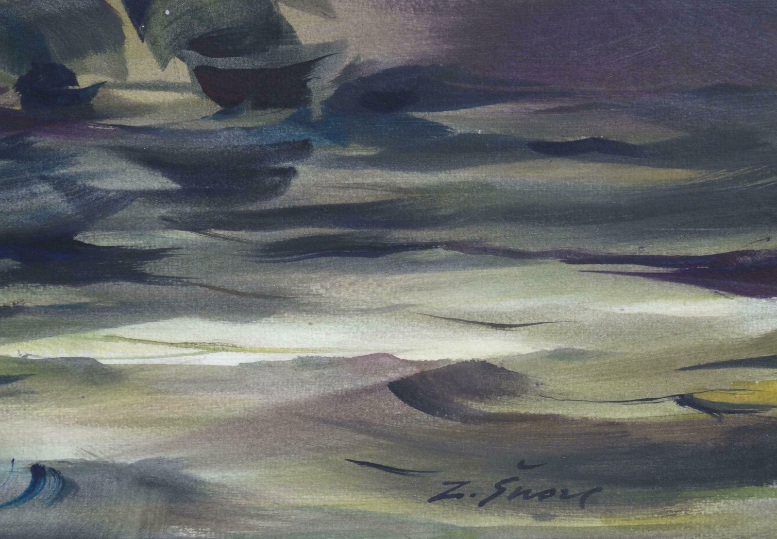 Zigmunds Snore Great Grandfather At Sea II. Watercolour, Paper photo furniture