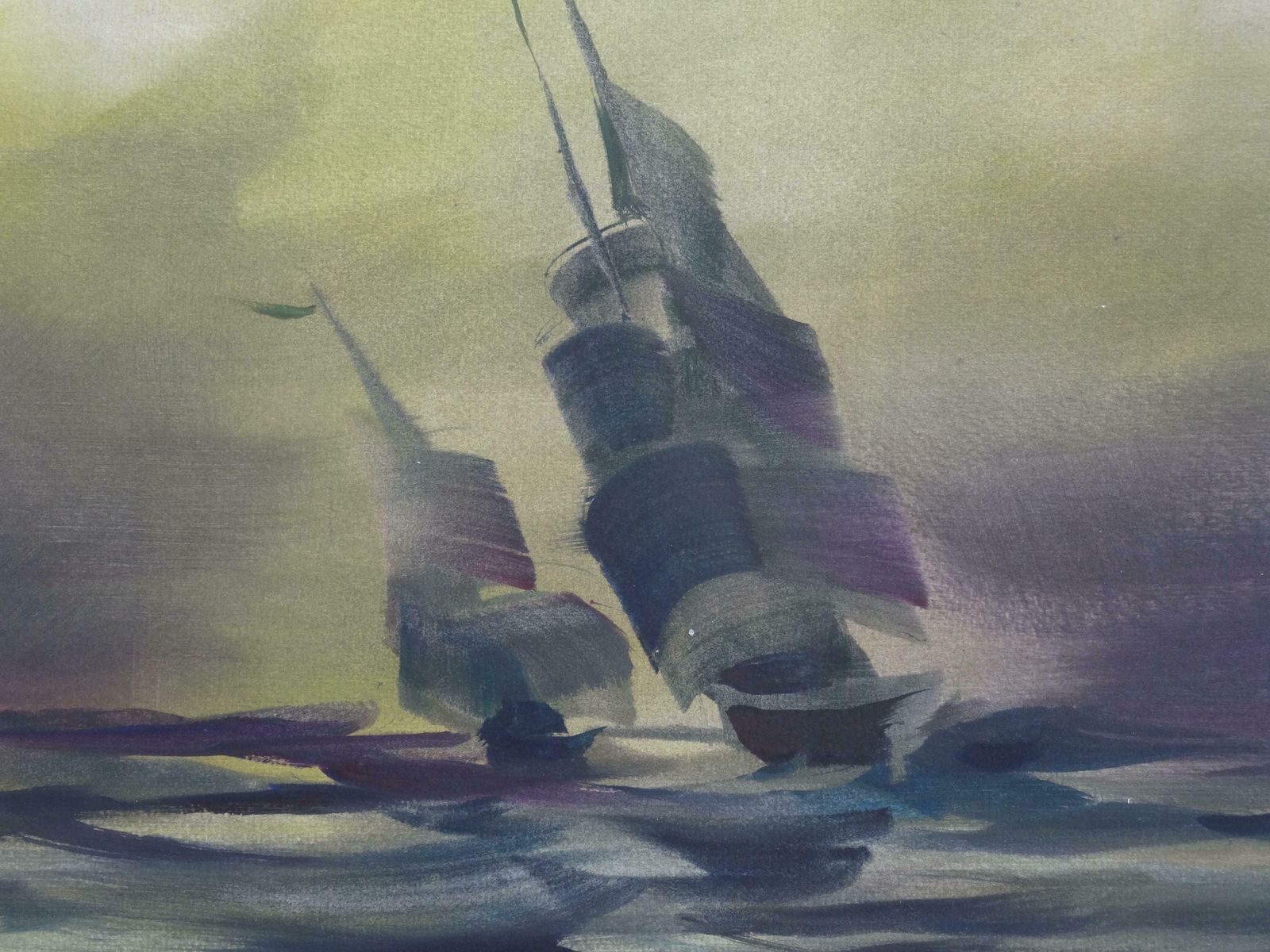 Zigmunds Snore Great Grandfather At Sea II. Watercolour, Paper photo for sale